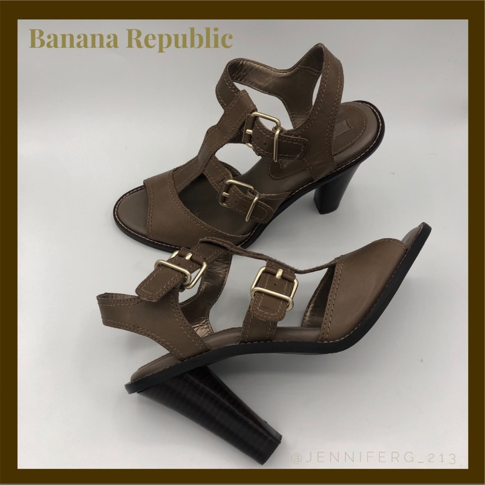 Banana Republic Double Buckle Nina Sandals Size 9 - Picture 1 of 8